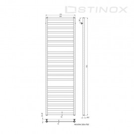 Полотенцесушитель Maxima Luxe 500*1800