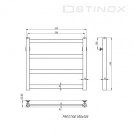 Полотенцесушитель Prestige 500*500