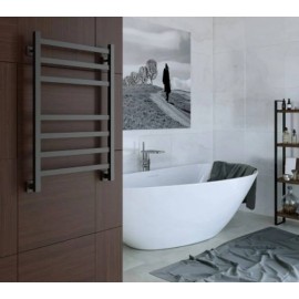 Полотенцесушитель с полкой черный мат  Prestige  500*800