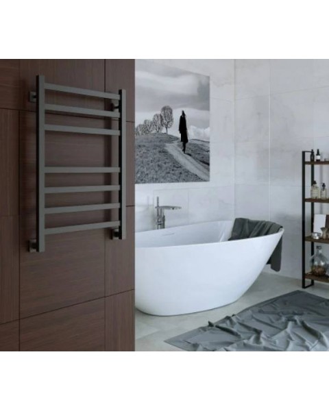 Полотенцесушитель с полкой черный мат  Prestige  500*800