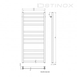 Полотенцесушитель Maxima Luxe 500*1200
