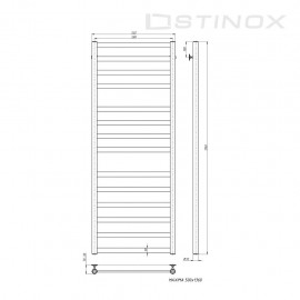 Полотенцесушитель Maxima Luxe 500*1400