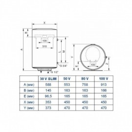 Накопительный водонагреватель Ariston Superlux NTS 80V 1.5K (SU)