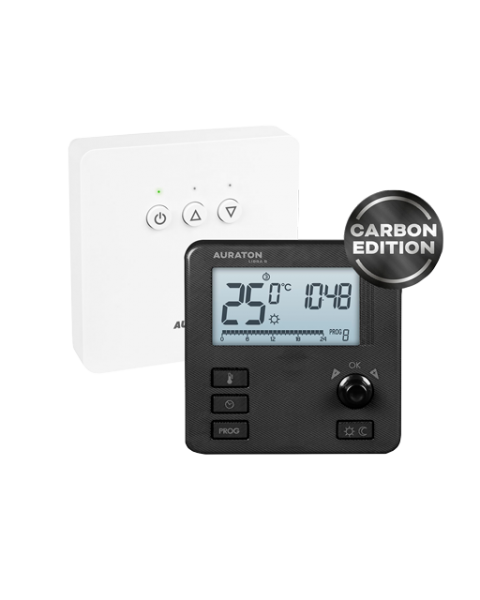 Беспроводной недельный регулятор температуры Aurаton Libra SET, черный