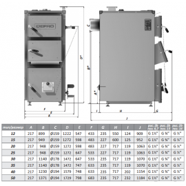 Твердотопливный котел Defro KDR 12