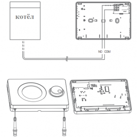 Комнатный термостат General HT220 чёрный, суточный, проводной