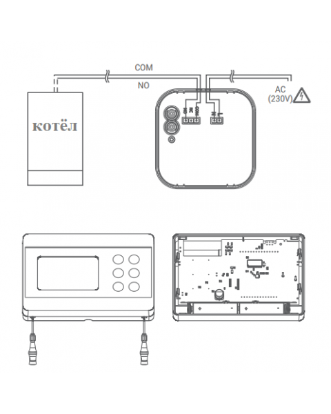 Комнатный термостат General HT300 S RF программатор, беспроводной