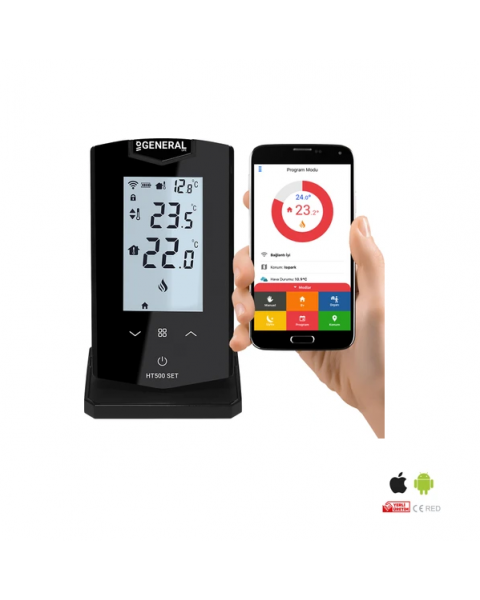 Комнатный термостат General HT 500S RF Wi-Fi черный