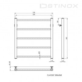 Полотенцесушитель Classic 500*600