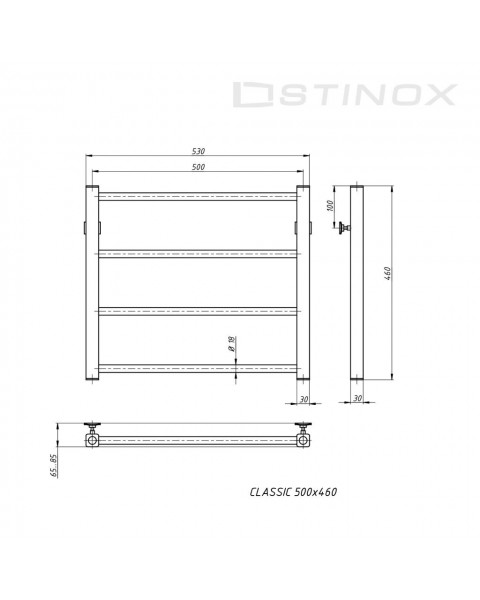 Полотенцесушитель бл Classic 500*700