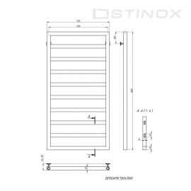 Полотенцесушитель Bergamo 500*1000