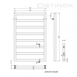 Полотенцесушитель Bergamo 500*800