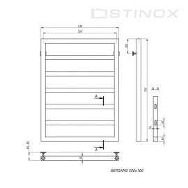 Полотенцесушитель Bergamo 500*700