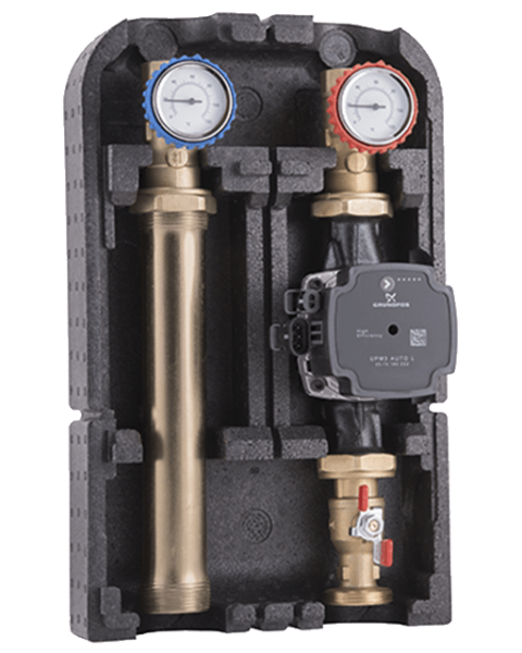 Насосная группа Barberi прямая с насосом GRUNDFOS UPM3 AUTO L25-70 130