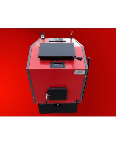 Твердотопливный котел Меркурий КСТБ-75 с терморегулятором + теплообменник +  эл. контроллер и вентилятор