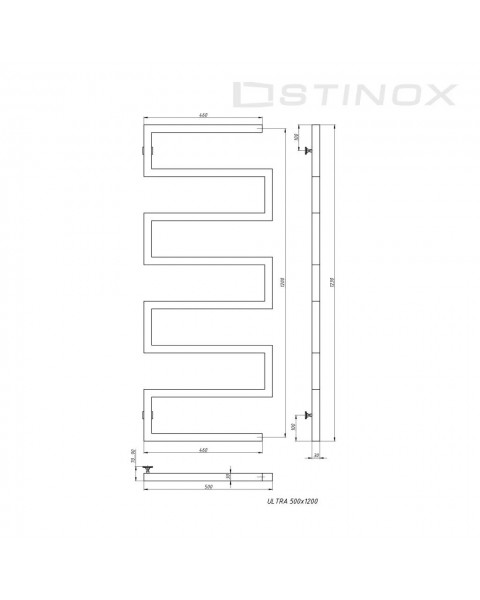 Полотенцесушитель Ultra 500*1200