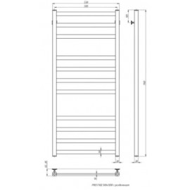 Полотенцесушитель  белый мат  Prestige 500*1200