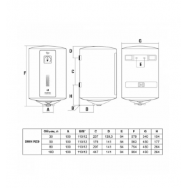 Водонагреватель накопительный Timberk SWH RE9 50 V