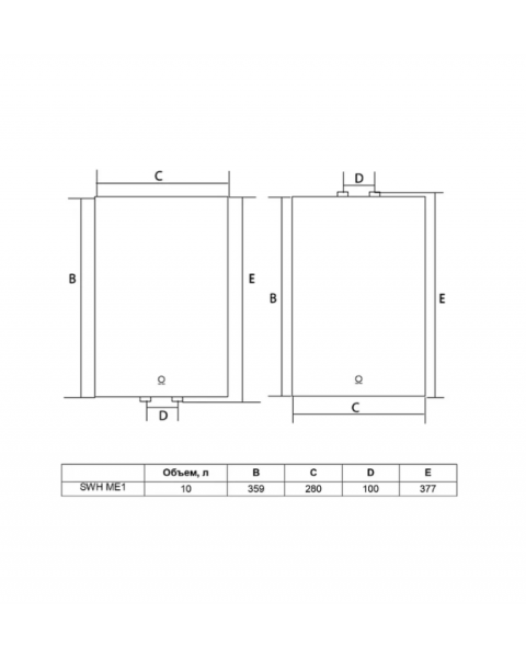 Водонагреватель накопительный Timberk SWH ME1 10 VO