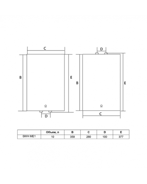 Водонагреватель накопительный Timberk SWH ME1 10 VU