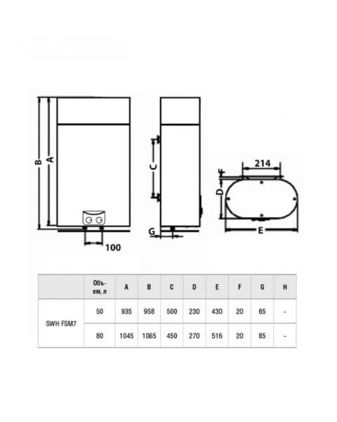 Водонагреватель накопительный Timberk SWH FSM7 50 V