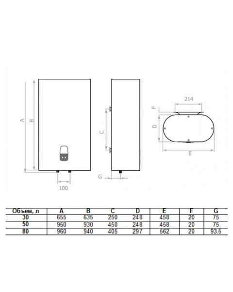 Водонагреватель накопительный Timberk T-WSE30-FS1D-V