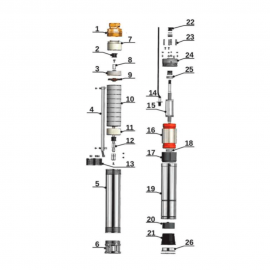 Глубинный насос IBO 3Ti 20 кабель 20 метров